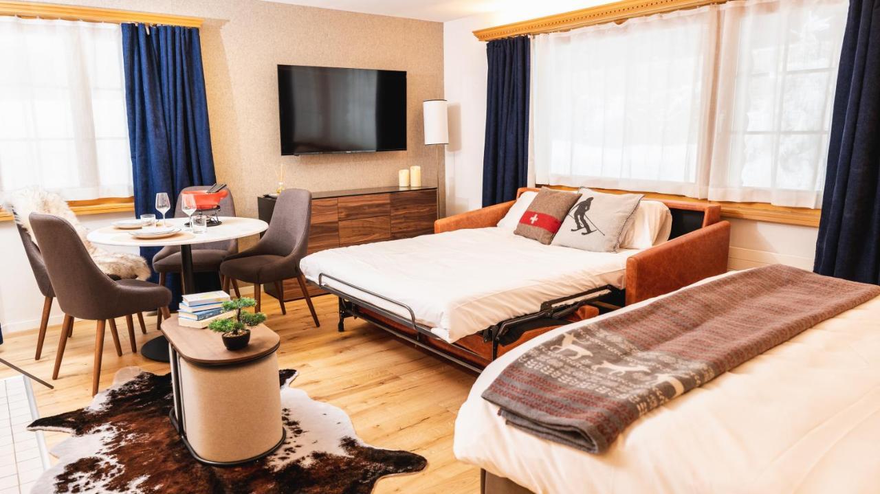 Wunderstay Alpine 16 Chic Studio Central Location Klosters Bagian luar foto